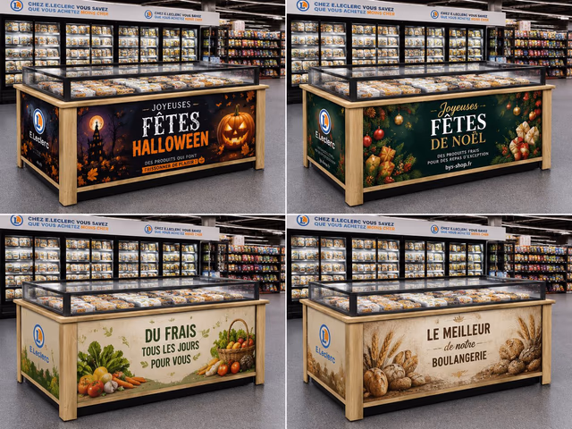 Habillage Noël pour meuble froid Boost Your Shop