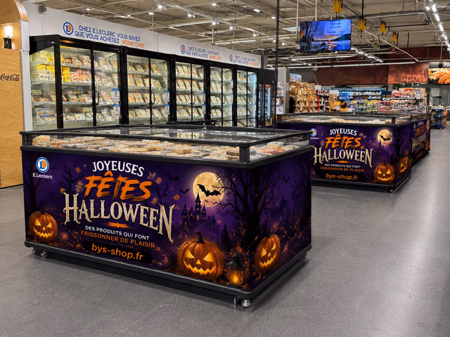 Habillage Halloween pour meuble froid Boost Your Shop